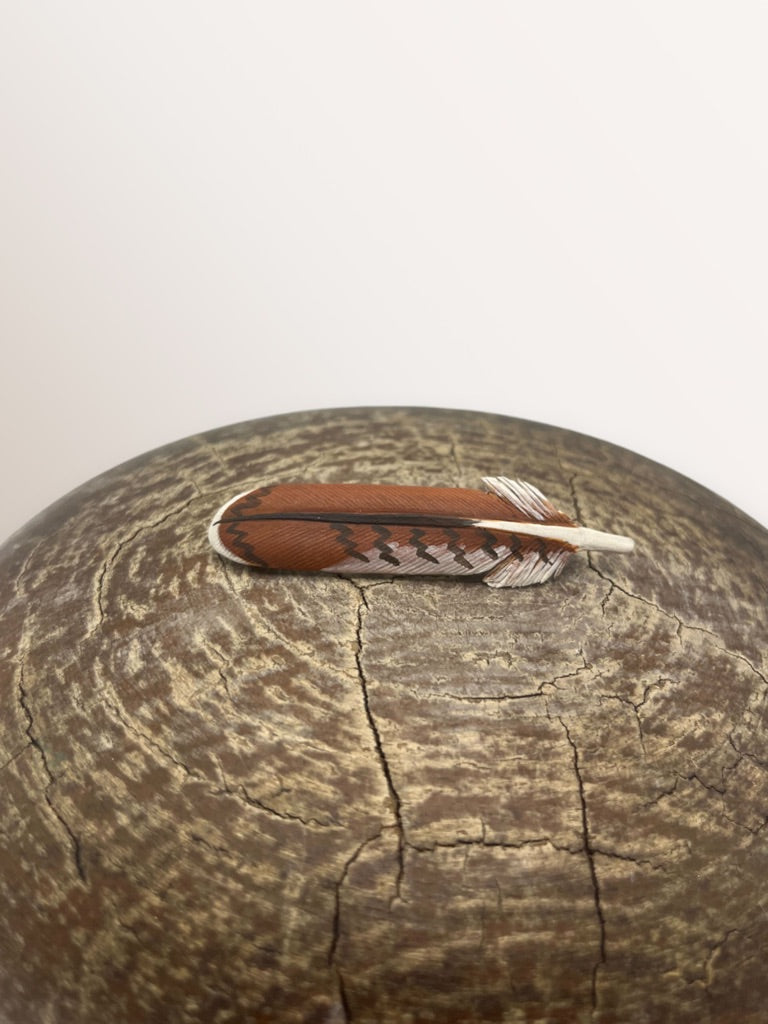Leather Feather Pins