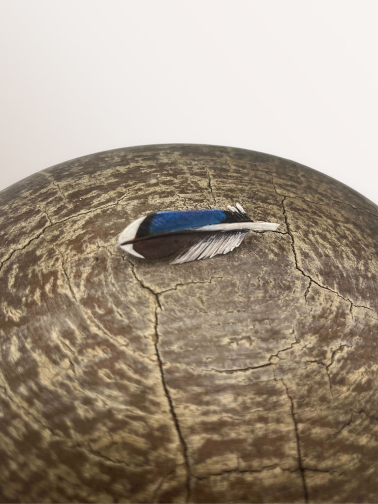Leather Feather Pins