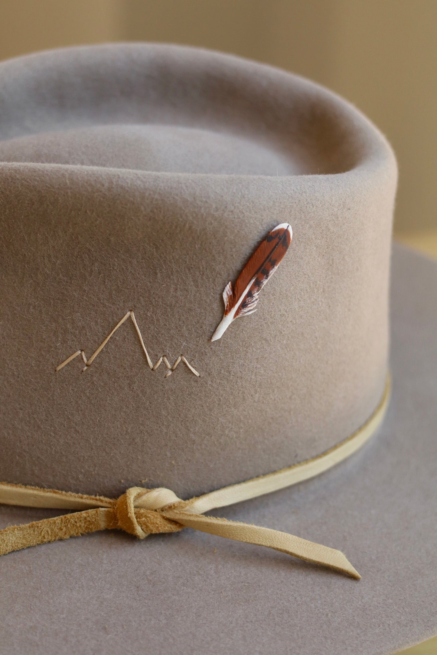 Leather Feather Pins