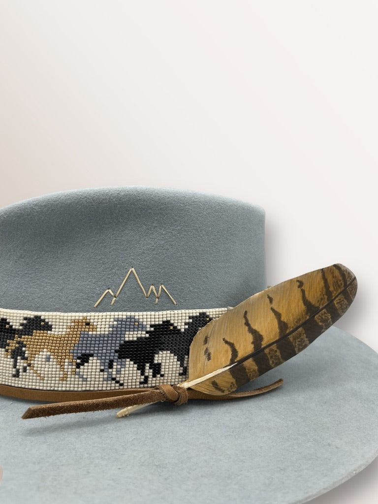 Great Horned Owl Leather Feather
