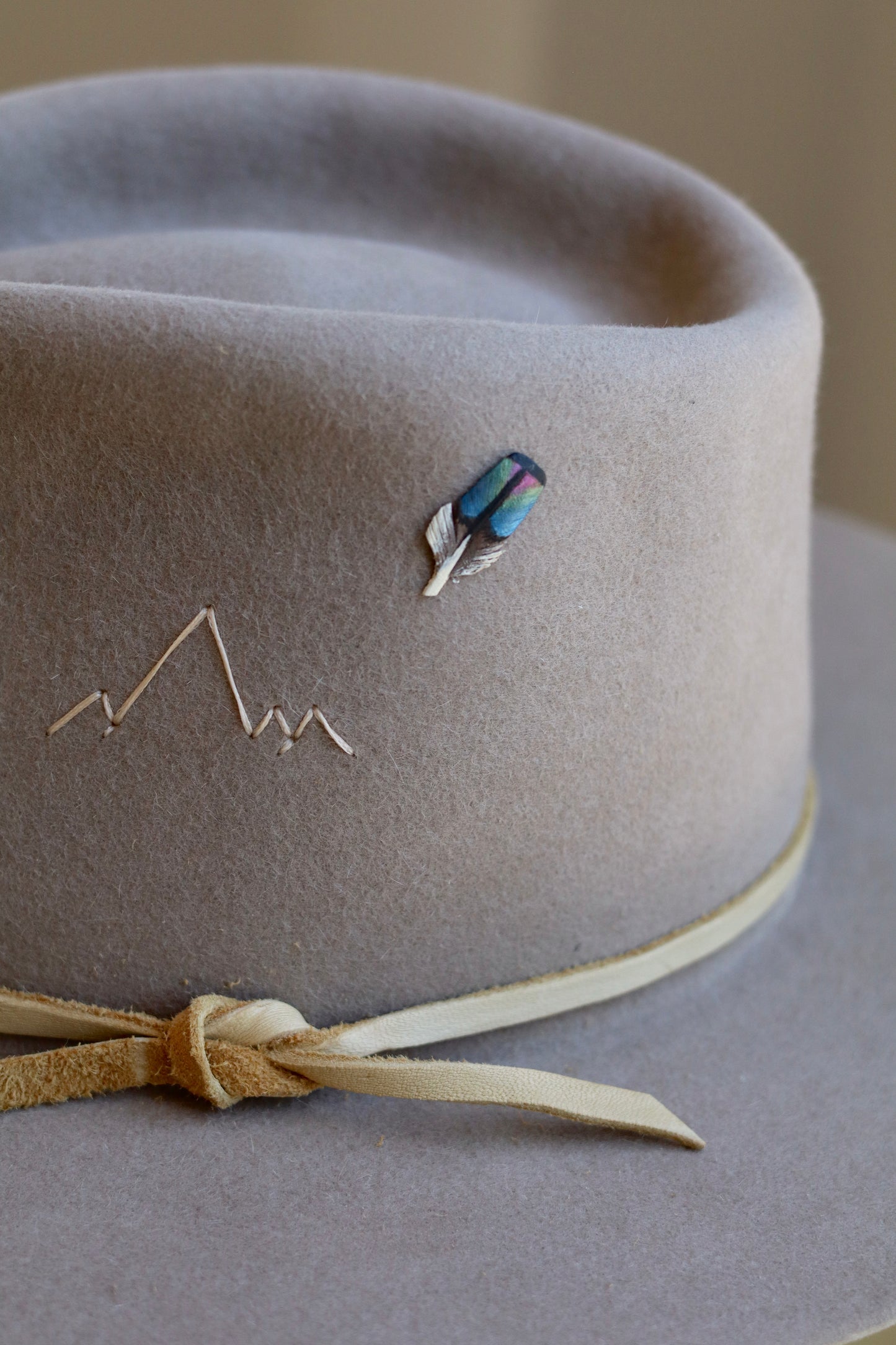 Leather Feather Pins