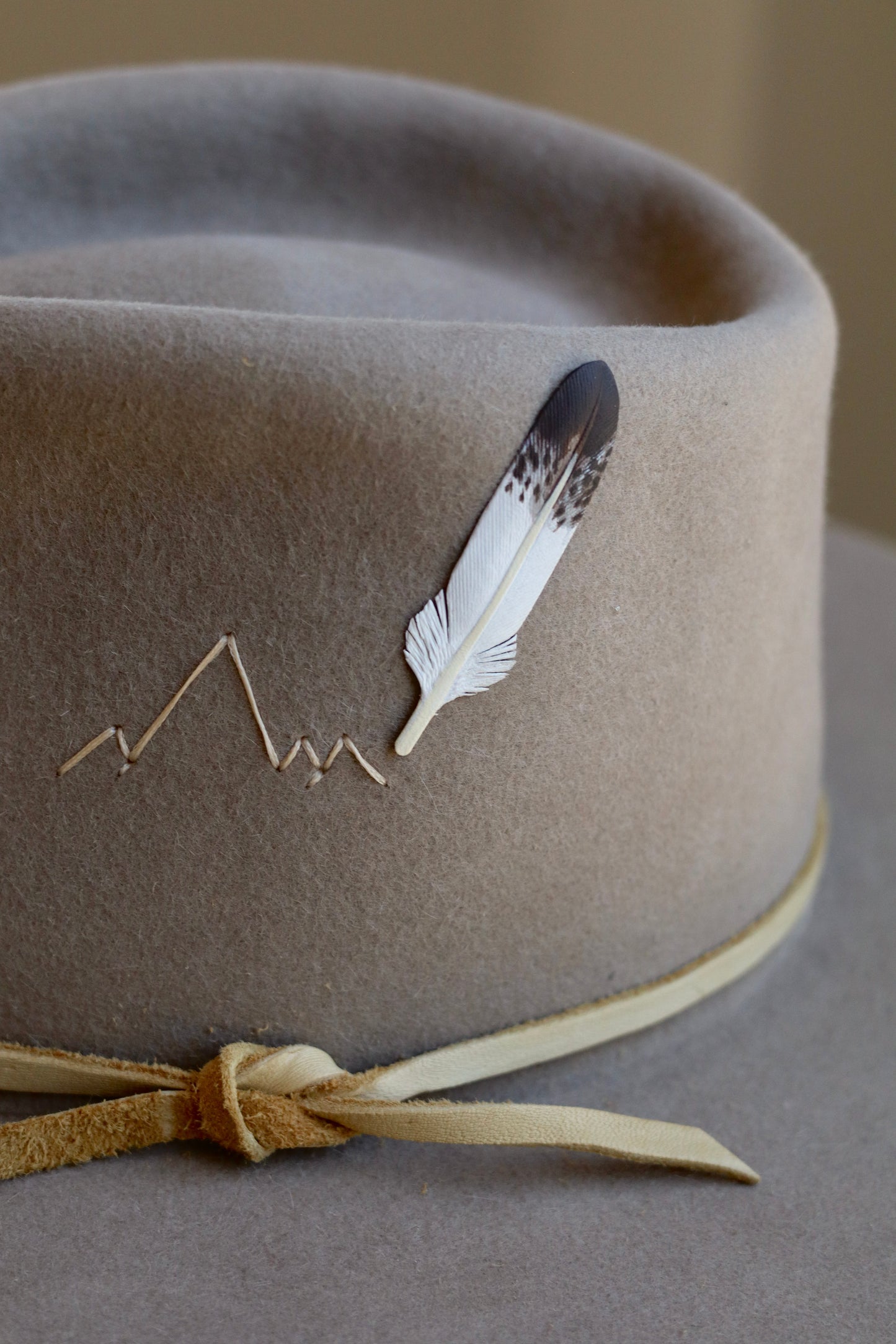 Leather Feather Pins