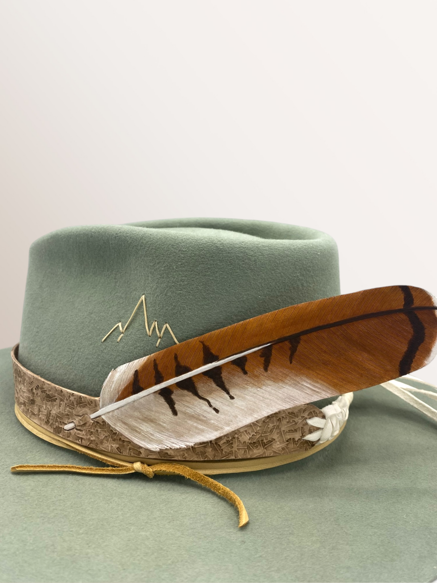 Red Tailed Hawk Leather Band