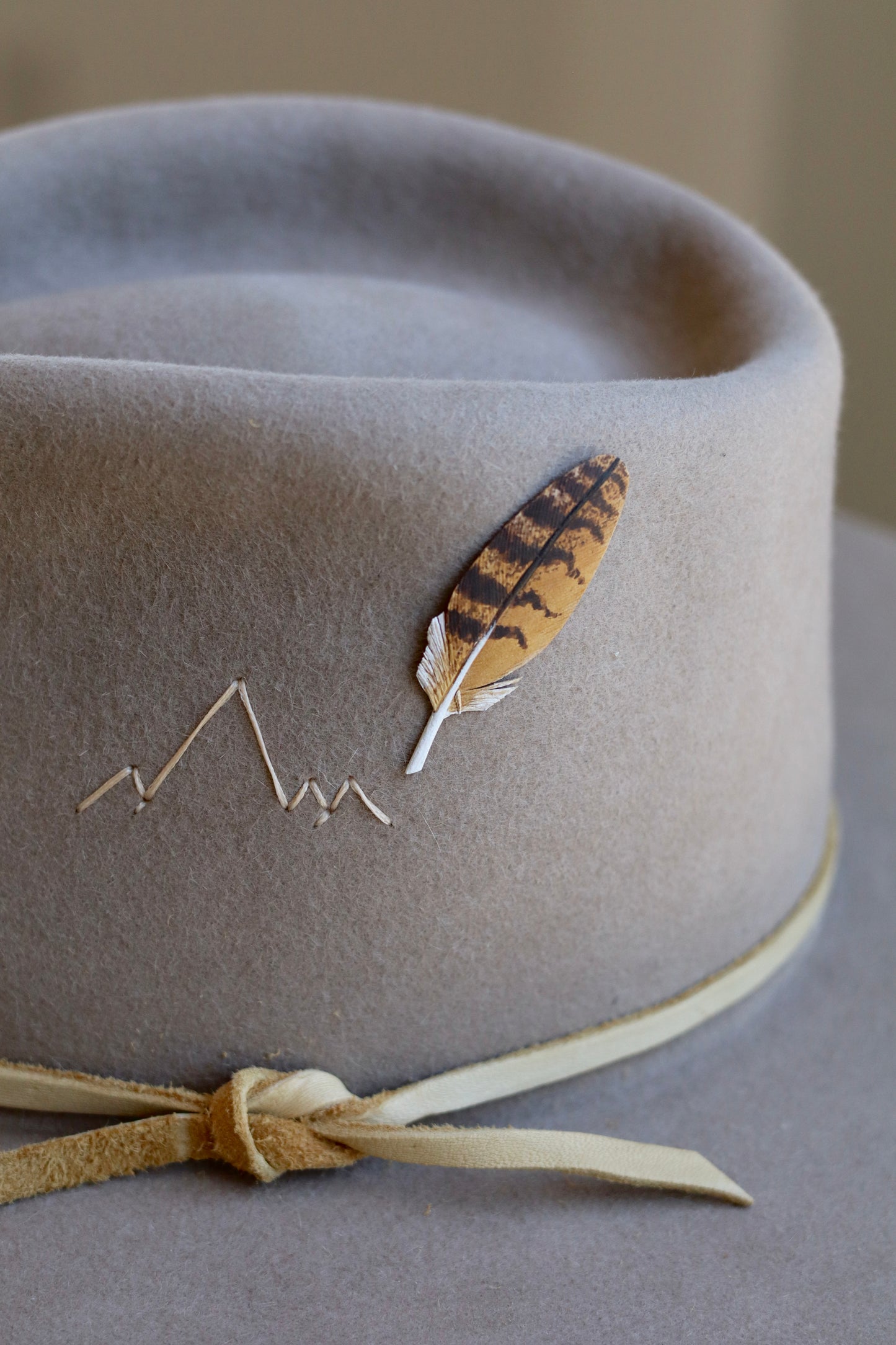 Leather Feather Pins