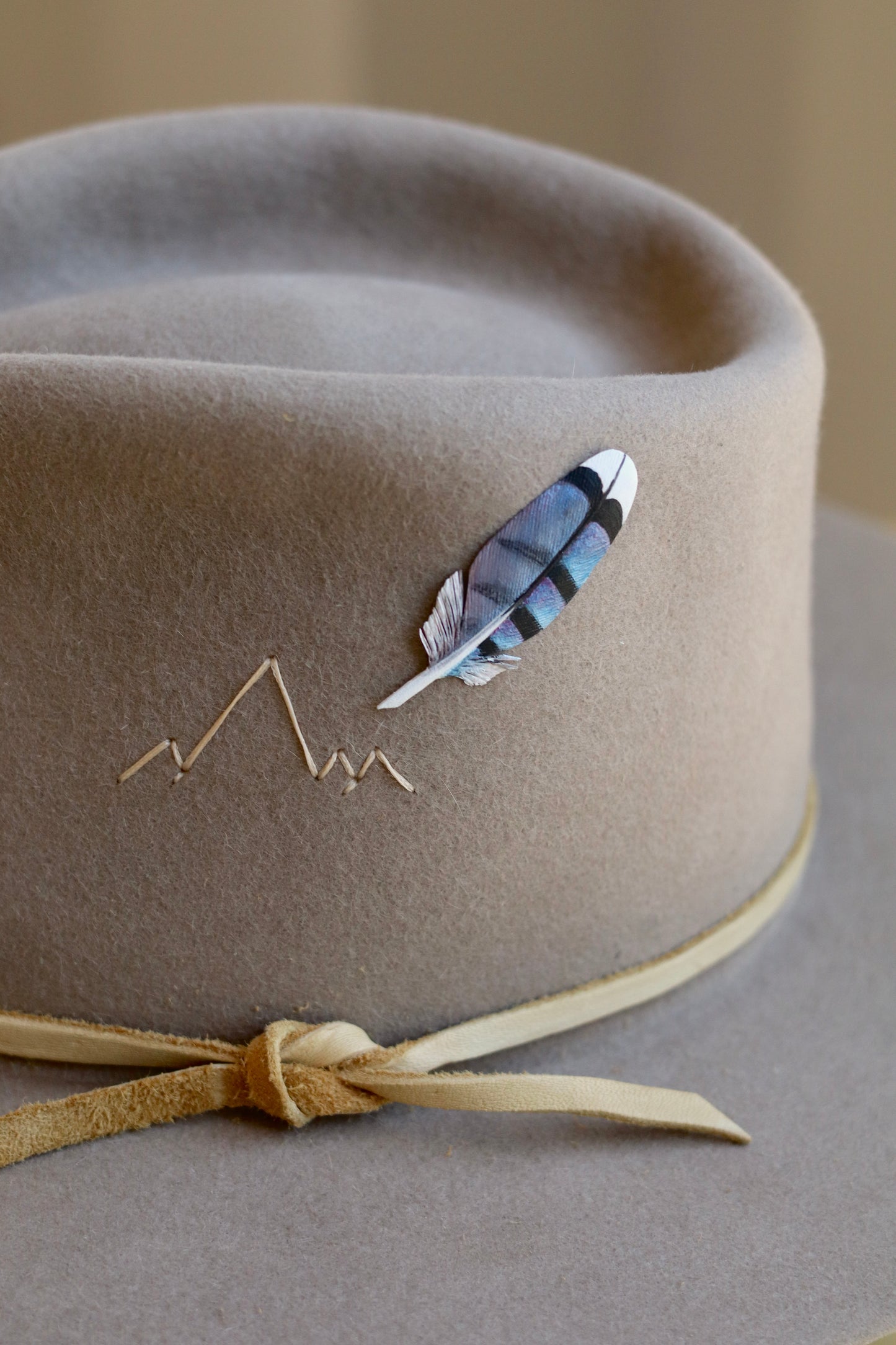 Leather Feather Pins