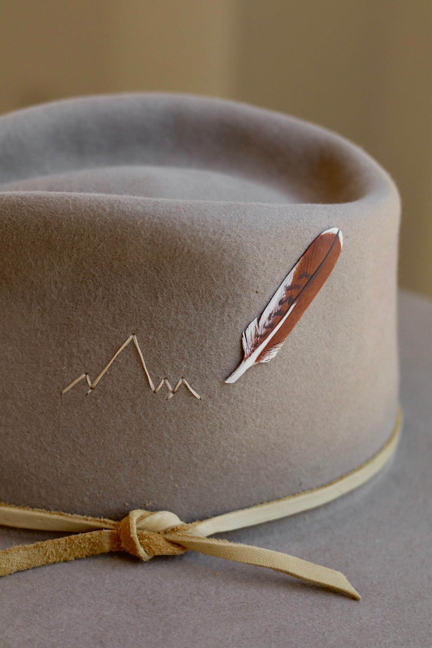 Leather Feather Pins