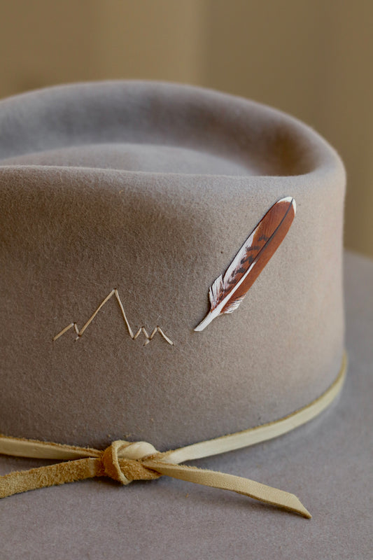 Leather Feather Pins