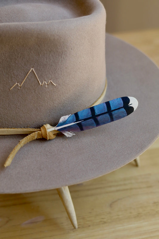 Blue Jay Leather Feather