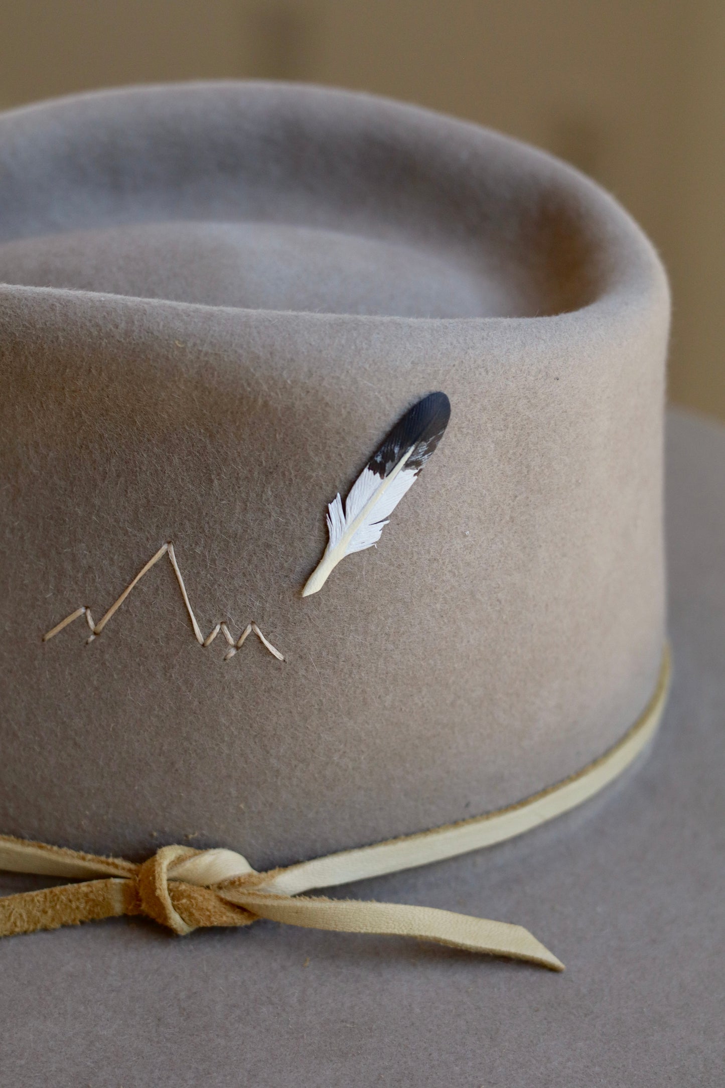 Leather Feather Pins