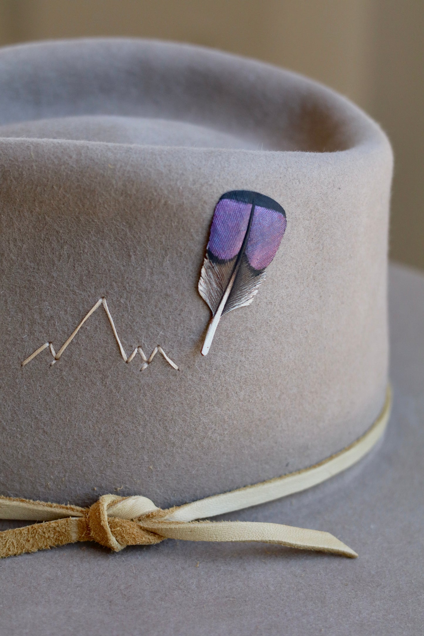 Leather Feather Pins